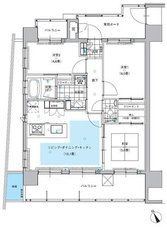 京王多摩川駅 徒歩2分 1階の物件間取画像